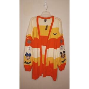 Disney Her Universe Hot Topic Mickey & Minnie Halloween Open Front Cardigan